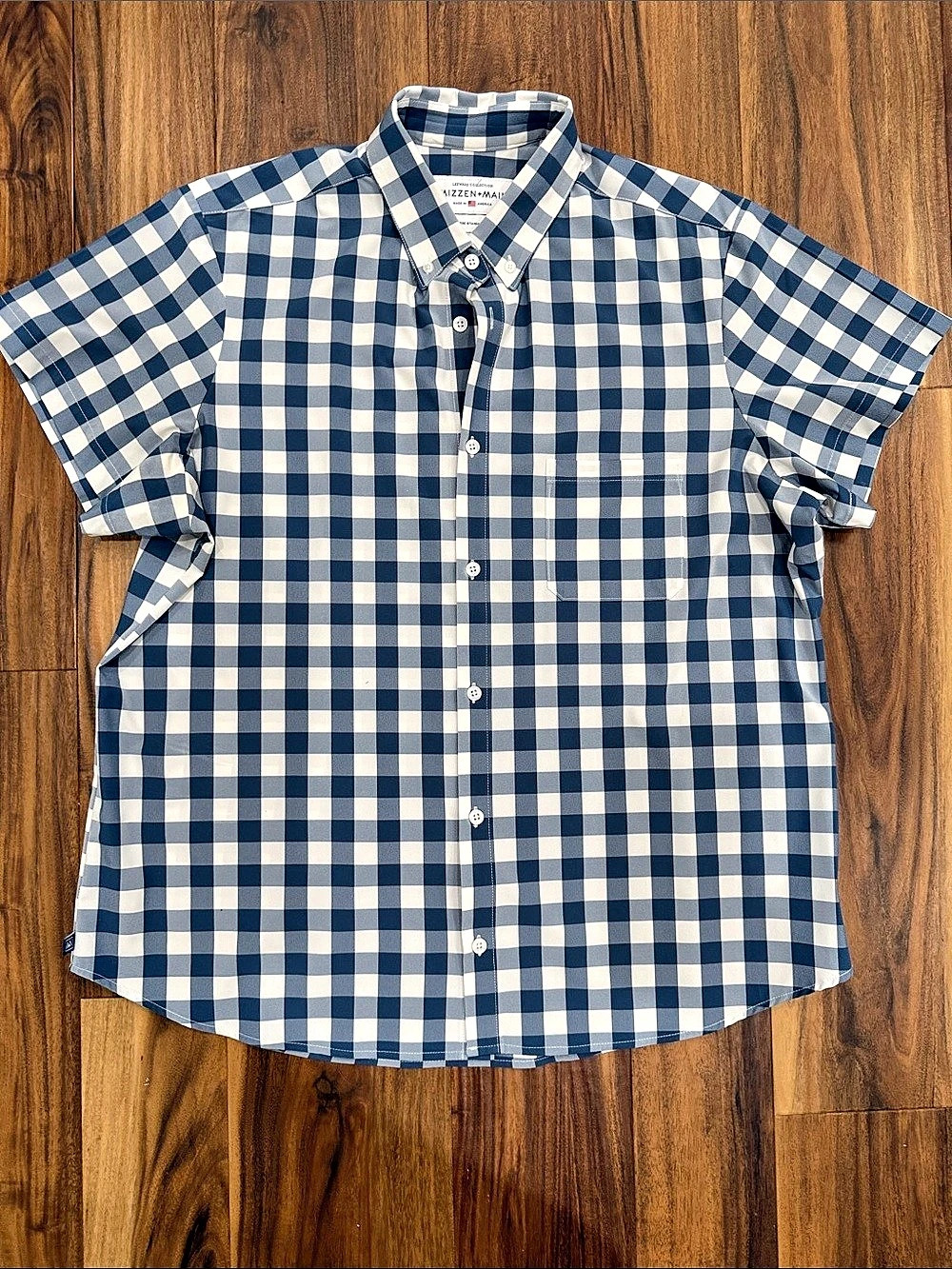 Mizzen+Main Leeward Collection Gingham Performance Shirt Leeward Gingham